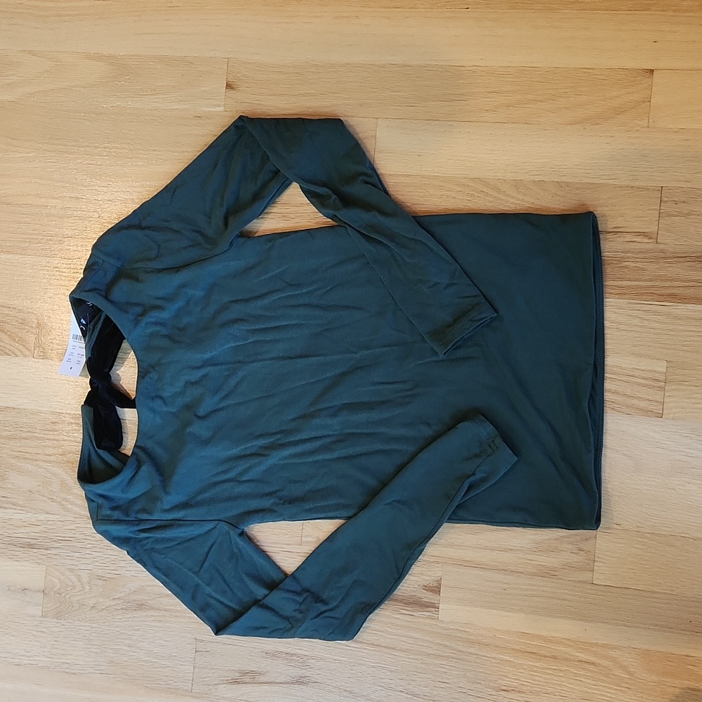 J Crew Long sleeve top with tie back